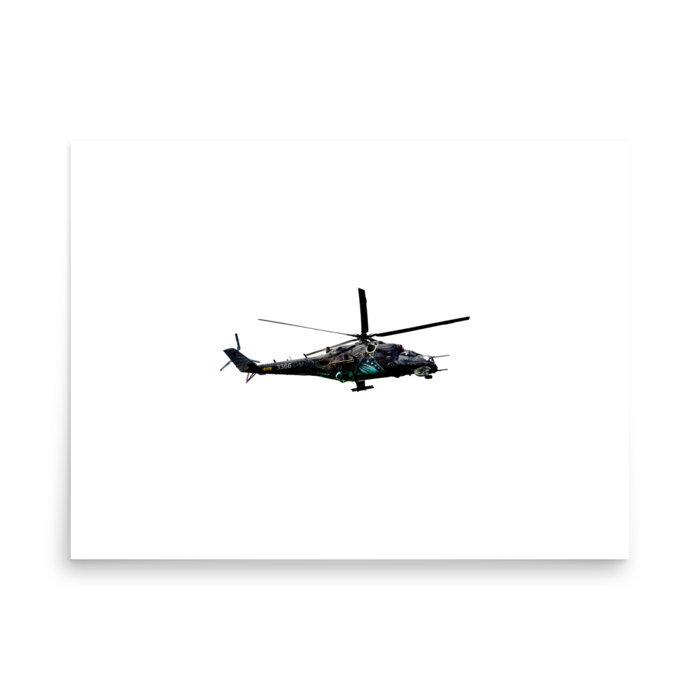 Mi-24 Hind Gunship Poster