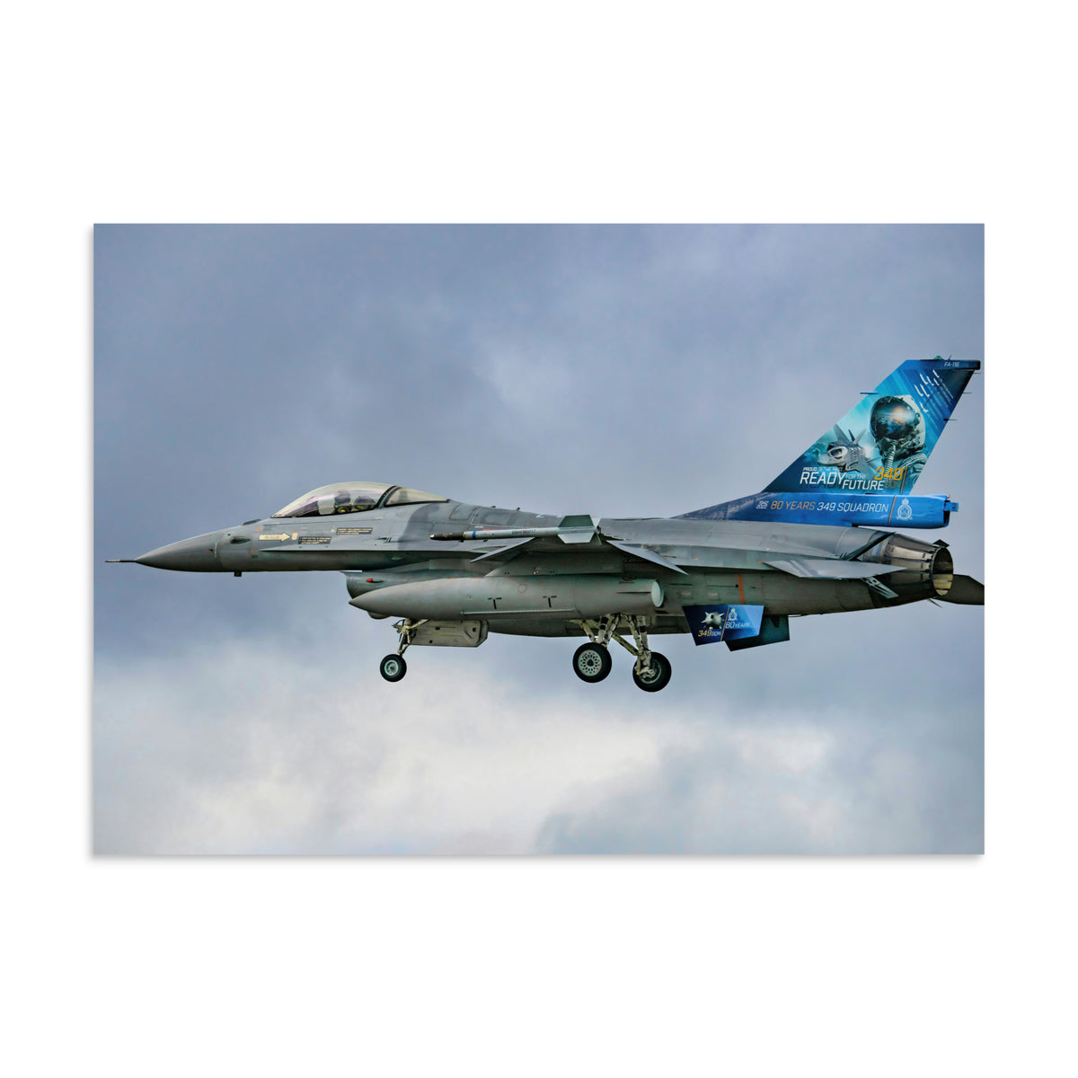 F-16 Fighting Falcon Poster — Side Profile